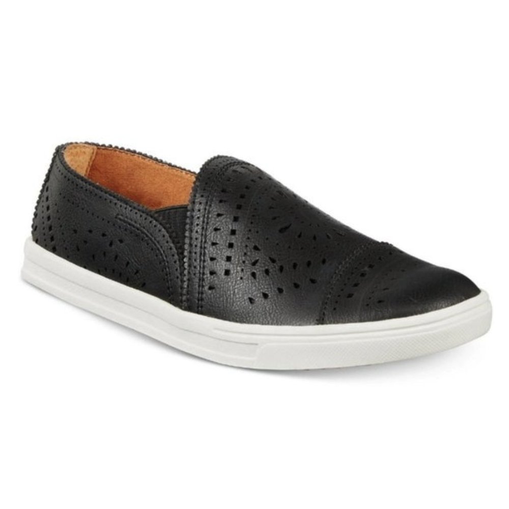 American Rag Black Shannen Slip-On Perforated Pattern Casual Sneakers Size 11